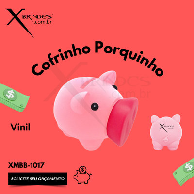 Cofrinho Porco feito em Vinil Personalizado XMBB-1017