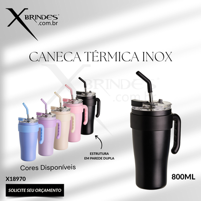 Conheça o Brinde CANECA TÉRMICA EM INOX COM CAPACIDADE MÁXIMA DE 800ML X18970