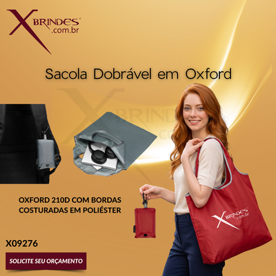 Sacola Dobrável confeccionada em Oxford 210D X09276