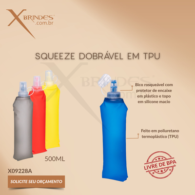 Squeeze dobrável feito em poliuretano termoplástico livre de BPAX09228A