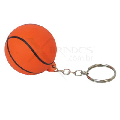 Chaveiro Bola Vinil Oca com Pintura Basquete Personalizado XMBB-1013