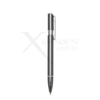 Conheça o Brinde Caneta corpo de Alumínio com carga esferográfica azul, e o acionamento por clique XER199B