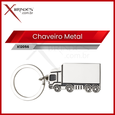 Chaveiro de Metal Brilhante em formato caminhão X12056