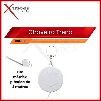 Chaveiro Plástico com Fita métrica plástica de 3 metros X18735