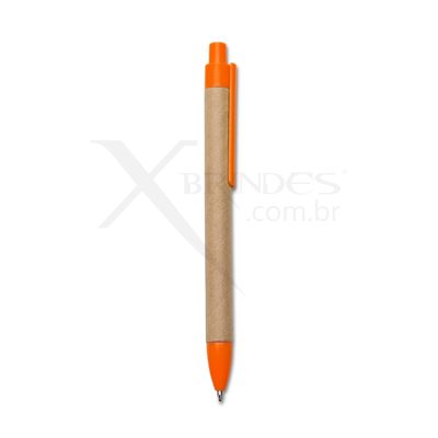 Conheça o Brinde Caneta Ecológica de Papelão com Acionamento por Clique X00007