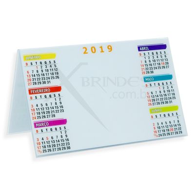 Calendário Plástico de Mesa Personalizado