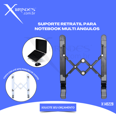 Suporte Retrátil Para Notebook Multi Ângulos