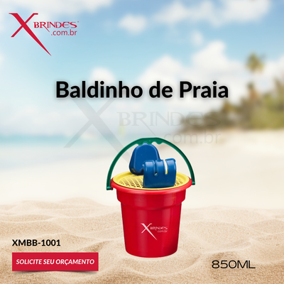 Baldinho Plástico de Praia Personalizado XMBB-1001