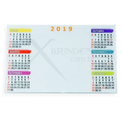 Calendário Plástico de Mesa Personalizado