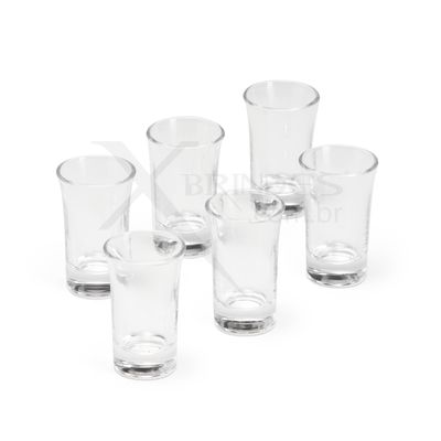 Copo de Vidro com 50 ML kit vem com 6 Peças X09081