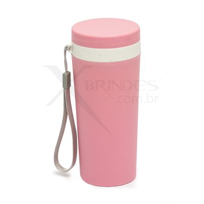 Copo isotérmico parede dupla fibra de bambu 350ml X03006A 