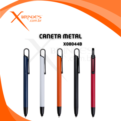 Caneta com Corpo Metálico e ponteira Touch X08044B 