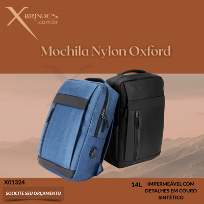 Mochila em nylon Oxford impermeável com capacidade de 14 Litros X01324
