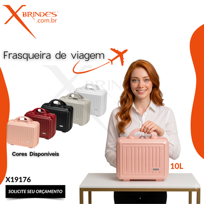Frasqueira de viagem em plástico ABS com capacidade de10 litros X19176