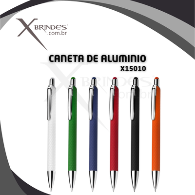 Conheça o Brinde Caneta Em Aluminio Reciclado E Com Acabamento Texturizado X15010 