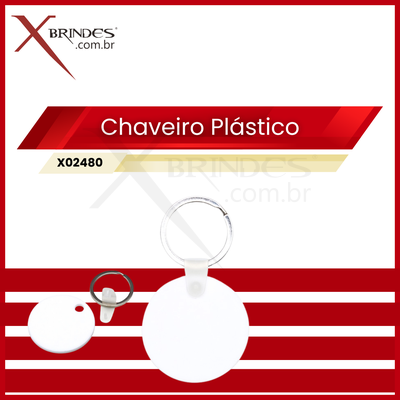 Chaveiro Liso de acrílico em formato redondo X18727