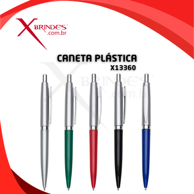 Caneta Plástica Design Moderno Acionamento Por Clique X13360