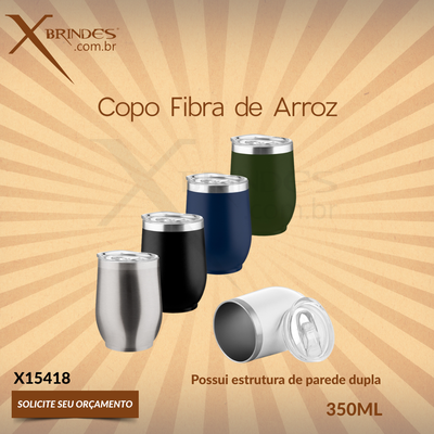  Copo Térmico em inox 350 ML com Parede Dupla X15418