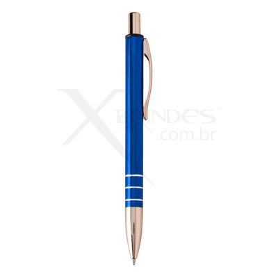 Conheça o Brinde Caneta Corpo de Metal Brilhante e acionamento por clique X06384