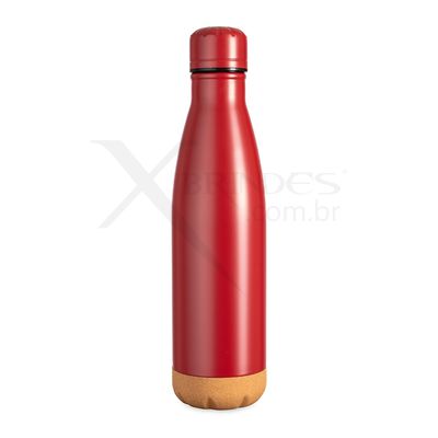 Conheça o Brinde Garrafa Térmica em Inox com Fundo de Cortiça X19011