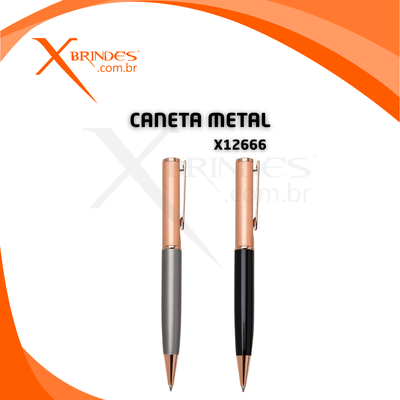 Conheça o Brinde Caneta corpo em Metal esferográfica azul 1.0 mm X12666