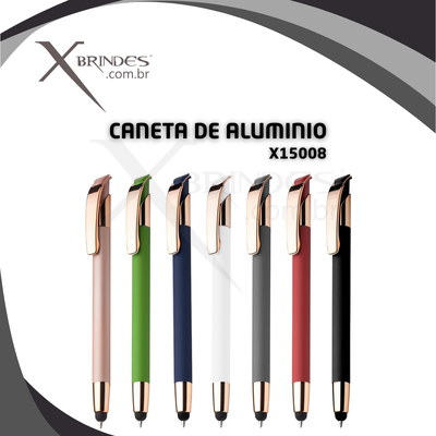 Conheça o Brinde Caneta corpo em Alumínio com Ponteira Touch X15008 
