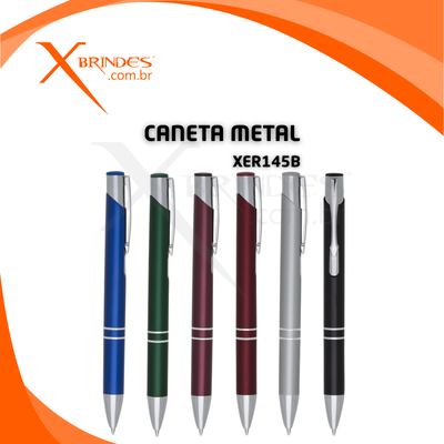 Conheça o Brinde Caneta Em Metal Com Carga Azul 1.0Mm E Acionamento Por Clique Xer145B