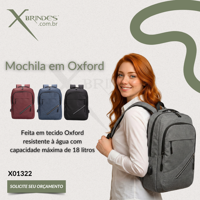 Mochila em tecido Oxford resistente à água de 18litros X01322