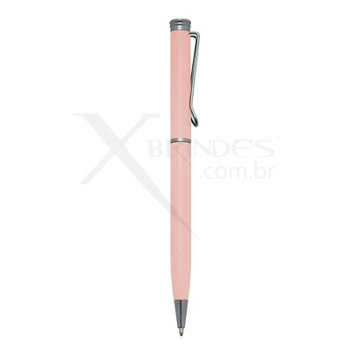 Conheça o Brinde Caneta com corpo de Metal Carga Azul e acionamento por Rotação XA1812D