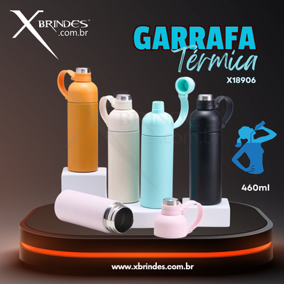 Conheça o Brinde GARRAFA TÉRMICA 460ML PRODUZIDA EM ACO INOXIDAVEL 304 X18906