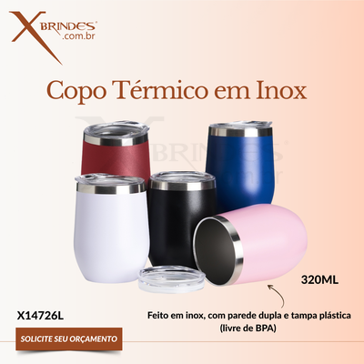 Copo térmico de Inox capacidade de 320ml X14726L
