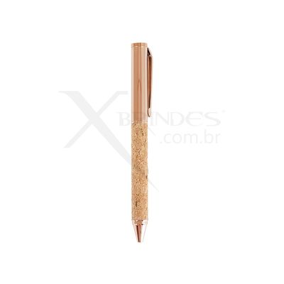 Conheça o Brinde Caneta Corpo de Metal com detalhe em Cortiça X01007