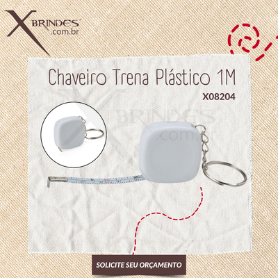 Conheça o Brinde Chaveiro Trena De Plástico E Com Fita De 1M X08204 