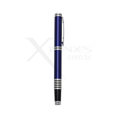 Conheça o Brinde Caneta Corpo em Metal com Tampa e Carga Roller Preta X06328 