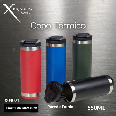 Copo Térmico de Inox de parede dupla com 500 ML X04071
