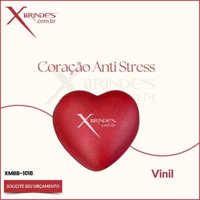 Coração Anti Stress Vinil Oco Personalizado XMBB-1018 