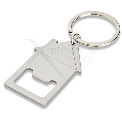 Chaveiro abridor feito em aço com formato de uma casa X18691