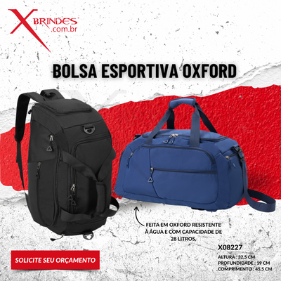 Bolsa Esportiva Em Oxford com capacidade de 28 Litros X08227