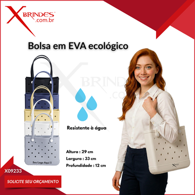 Bolsa em EVA ecológico que é resistente à água X09233