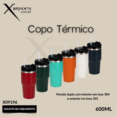 Copo térmico com capacidade para até 600ml X09196 