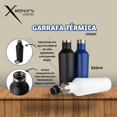 Conheça o Brinde GARRAFA TÉRMICA 520ML