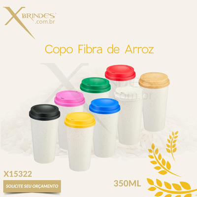 Copo em fibra de arroz com capacidade de até 550ml X15323