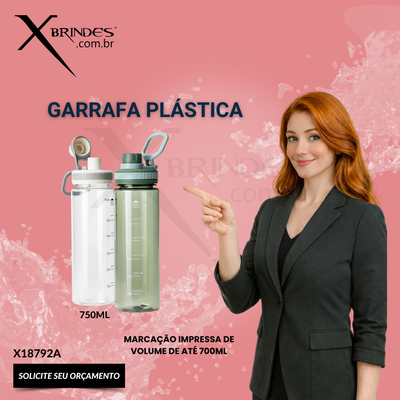Garrafa plástica com capacidade máxima de 750ml X18792A
