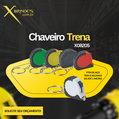 Conheça o Brinde Chaveiro Trena Plástico Com Fita De 1 Metro X08205 