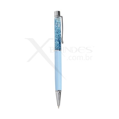 Conheça o Brinde Caneta Em Metal Com Detalhe Em Glitter X04094