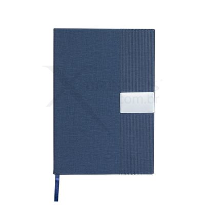 Caderneta de capa em couro sintético com detalhes texturizados X15406