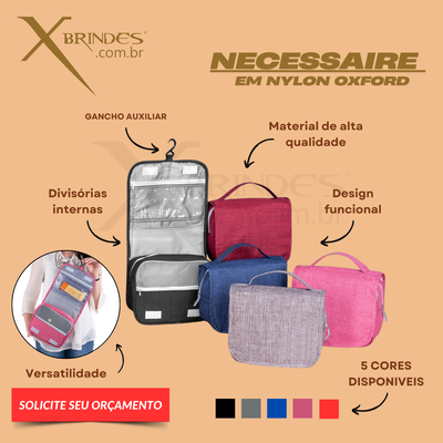 NECESSAIRE ORGANIZADORA COM GANCHO E DIVISORIAS X18506